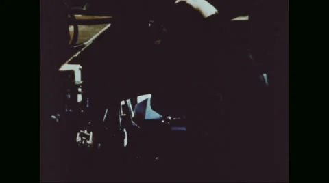 Technical Sergeant Harold P. Loch in Boeing B-17 Flying Fortress Stock Footage