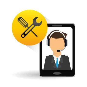 Technical service and call center icon design, vector illustration Illustrazione stock