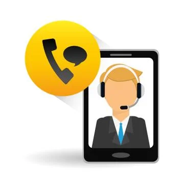 Technical service and call center icon design, vector illustration Illustrazione stock