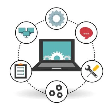 Technical service and call center icon design, vector illustration Stock Illustration