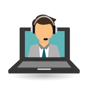 Technical service and call center icon design, vector illustration Illustrazione stock