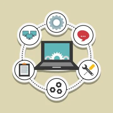Technical service and call center icon design, vector illustration Stock Illustration