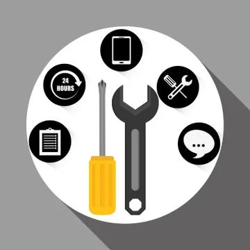 Technical service and call center icon design, vector illustration Illustrazione stock