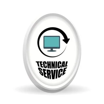 Technical service. call center icon. support concept Illustrazione stock