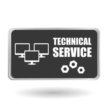 Technical service. call center icon. support concept Illustrazione stock