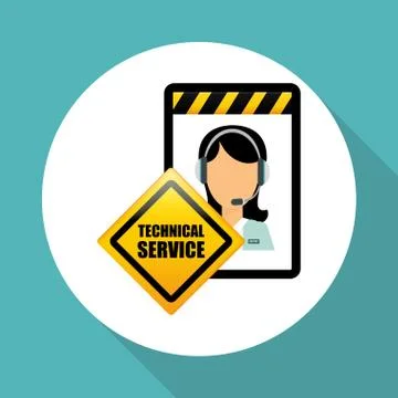 Technical service. call center icon. support concept Illustrazione stock
