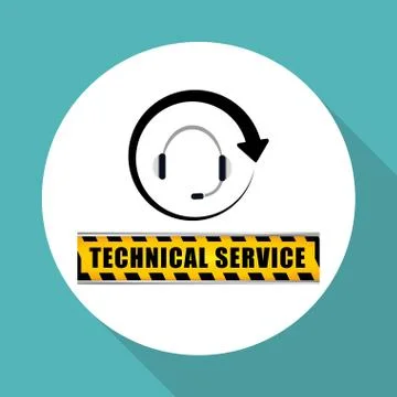 Technical service. call center icon. support concept Stock Illustration
