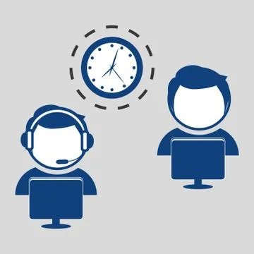 Technical service. call center icon. support concept Stock Illustration