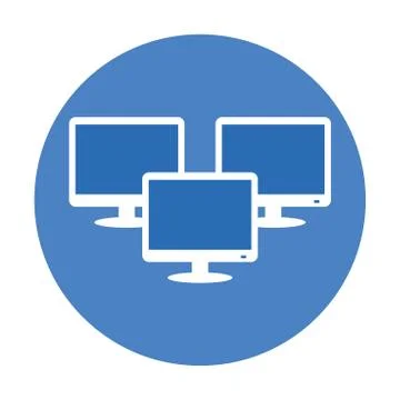 Technical service computers icon Stock Illustration