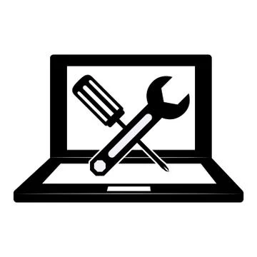 Technical service computers icon Illustrazione stock
