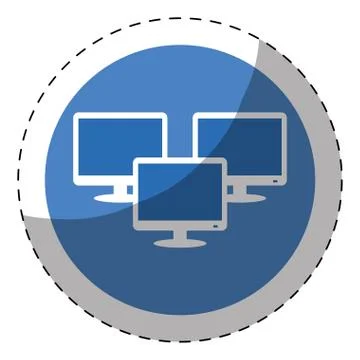 Technical service computers icon Illustrazione stock