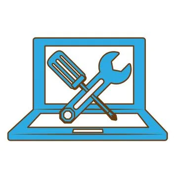 Technical service computers icon Illustrazione stock