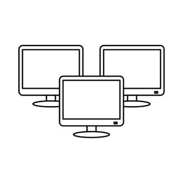 Technical service computers icon Stock Illustration