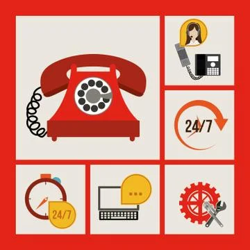 Technical service design Stock Illustration