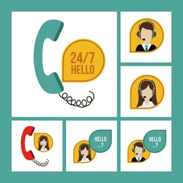 Technical service design Illustrazione stock