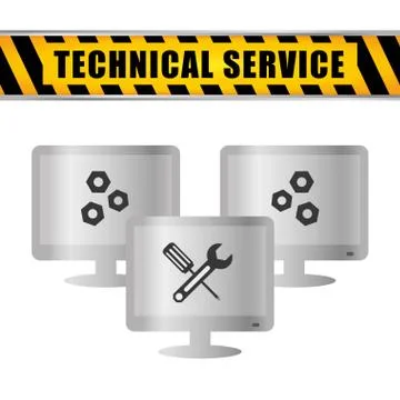 Technical service design Illustrazione stock