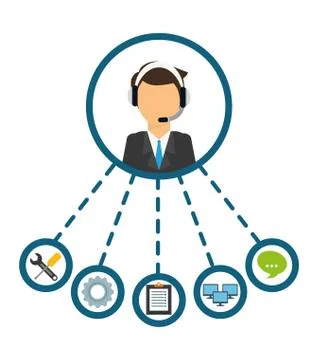 Technical service design Stock Illustration