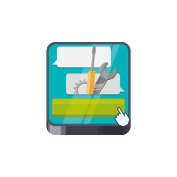 Technical service online Illustrazione stock