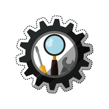 Technical service online Illustrazione stock