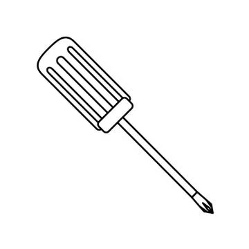 Technical service solutions screwdriver icon Illustrazione stock