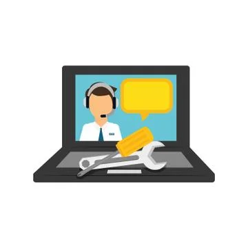 Technical service for technology Stock Illustration