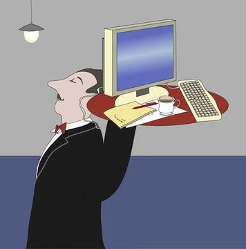 Technical Services 2 2004 Linda Braucht (20th C. American) Computer graphics Stock Illustration