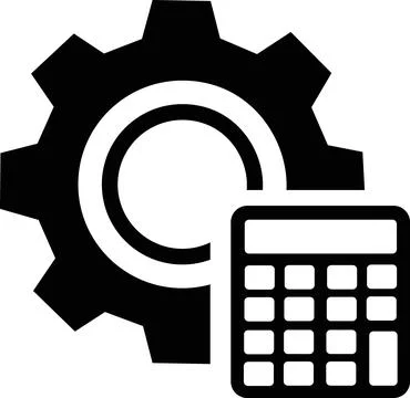Technical settings calculator project management icon Stock Illustration