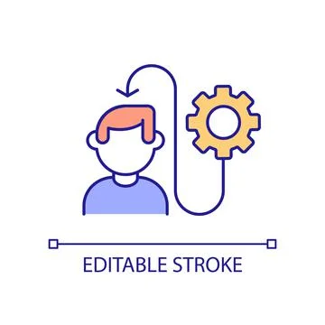 Technical skills development RGB color icon Stock Illustration