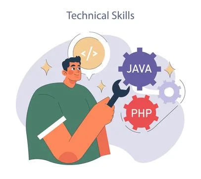 Technical Skills. 스톡 일러스트