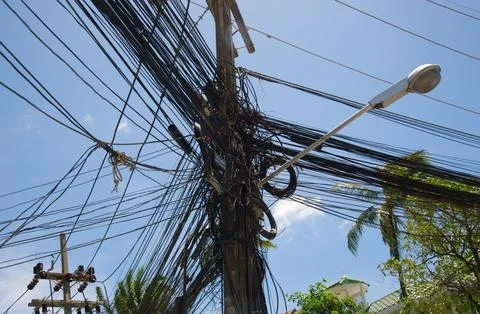 Technical Spaghetti, Phuket, Thailand. Stock Photos