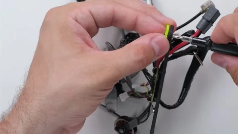 Technical Specialist assembly drone fpv quadrocopter after repair Stock Footage 244334826