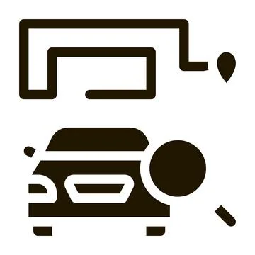 Technical study of machine icon Vector Glyph Illustration Stock Illustration