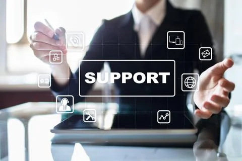 Technical Support and Customer Service. Business and Technology concept. 库存照片