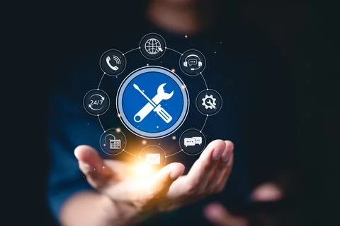 Technical Support and Customer Service Concept. Stock Photos
