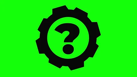 Technical support and industrial troubleshooting icon with gear and question Stock Footage 337871560