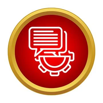 Technical support chat icon representing assistance and communication Stock Illustration