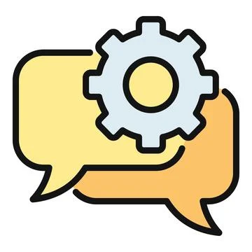 Technical support chat icon representing system communication Stock Illustration