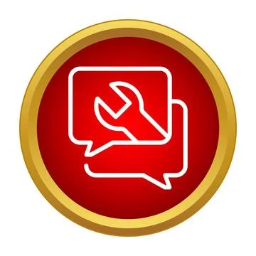 Technical support chat icon representing customer service Illustration