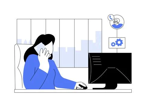 Technical support for clients abstract concept vector illustration. Stock Illustration