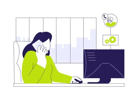 Technical support for clients abstract concept vector illustration. Stock Illustration