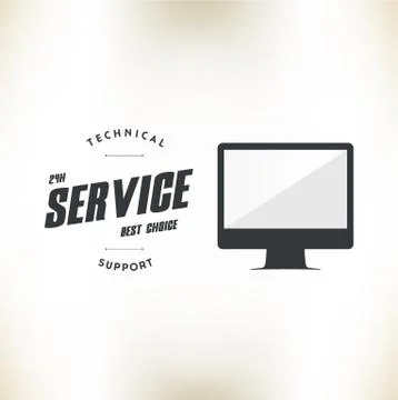 Technical support, computer repair service Stock Illustration