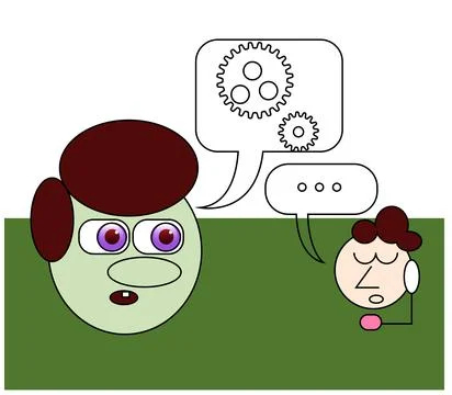 Technical support concept client asking question to tech support Stock Illustration