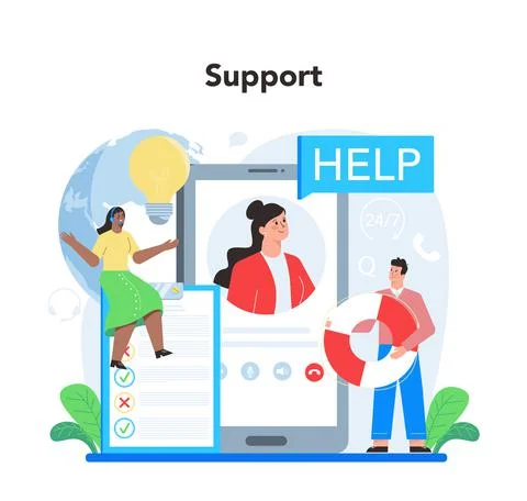 Technical support concept. Idea of customer service. Consultant support Stock Illustration