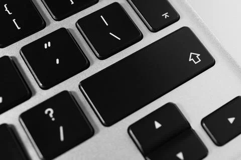 Technical support concept. Modern keyboard on light background, closeup 写真素材