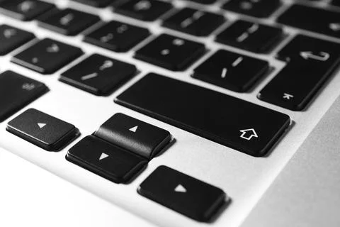 Technical support concept. Modern keyboard on light background, closeup 写真素材
