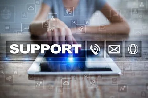 Technical support. Customer help. Business and technology concept. Stock-Illustration