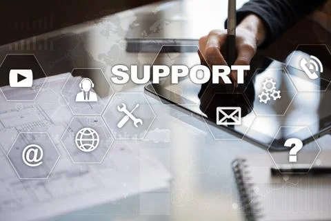 Technical support. Customer help. Business and technology concept. イラスト素材