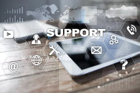 Technical support. Customer help. Business and technology concept. 스톡 사진