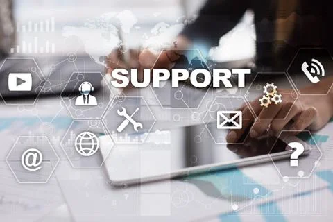 Technical support. Customer help. Business and technology concept. Stock Photos