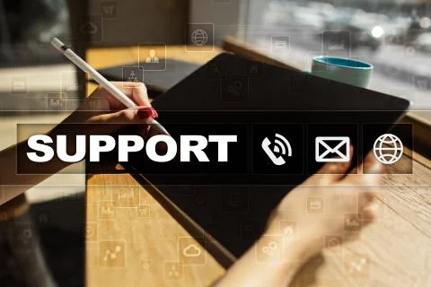 Technical support. Customer help. Business and technology concept. 스톡 사진